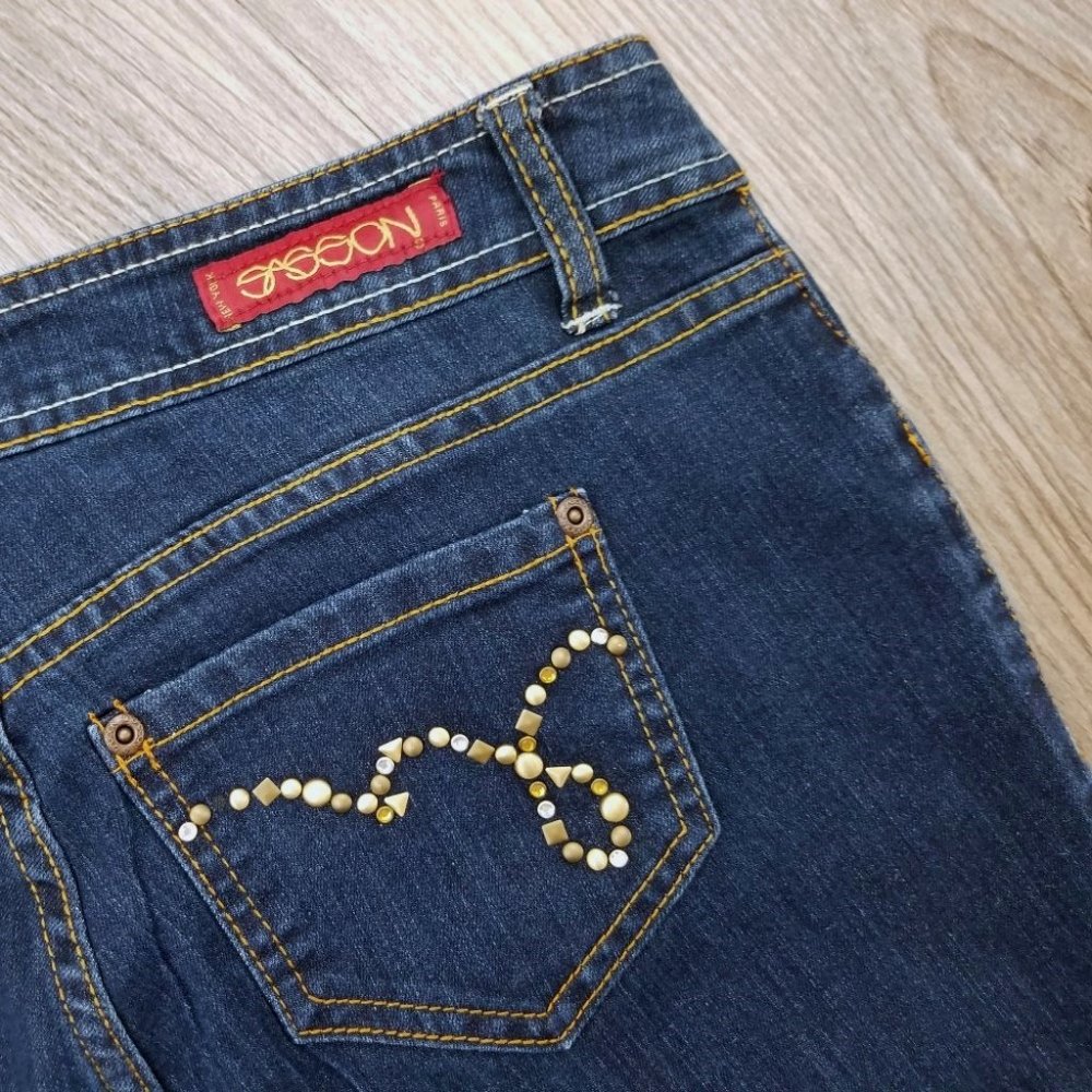 Sasson Ooh La La 90s Vintage Stud Skinny Jeans - Picture 8 of 12